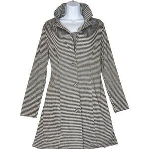 Wearever Knit Women's Long Houndstooth Blazer, Size M, Tailored, Light Weight